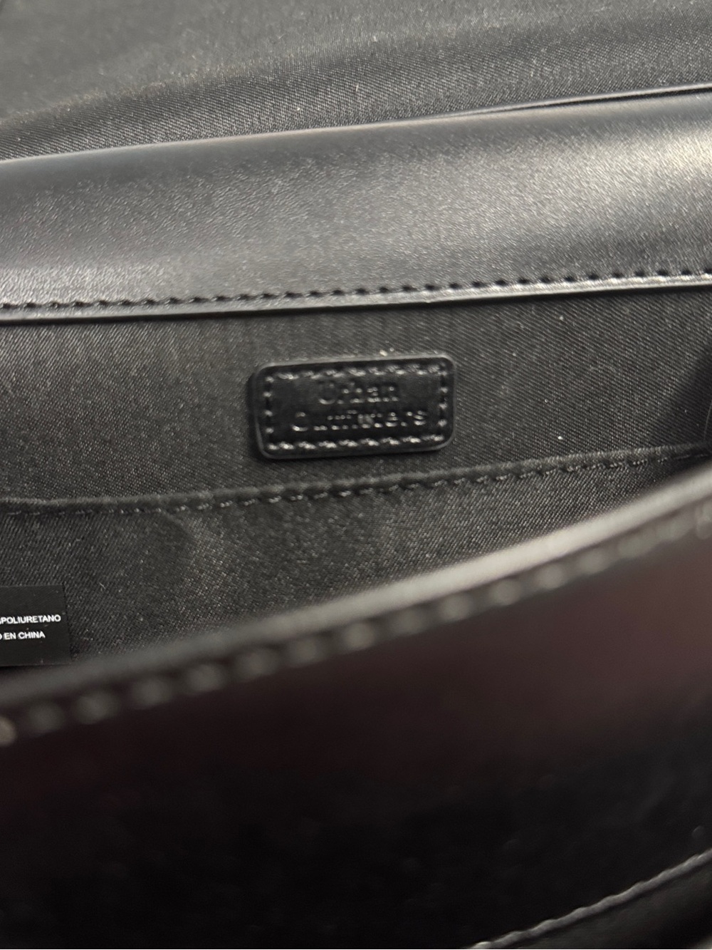 Urban Outfitters Black Faux Leather Front Flap Crossbody Shoulder Bag - Picture 10 of 10